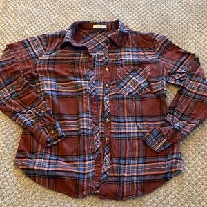 Maurice’s  women’s size small plaid Shirt - Red and Blue